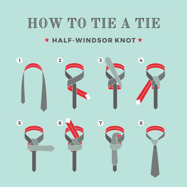 Half Windsor Knot Tying Instructions